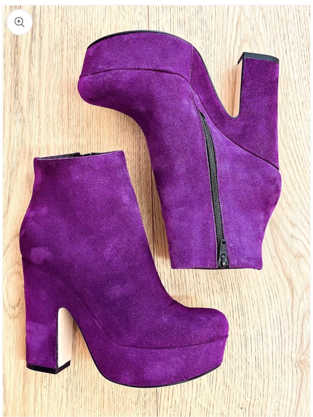 CLIZIA Turan Camoscio Viola / Purple Suede Booties Valentino style IT38/7.5US